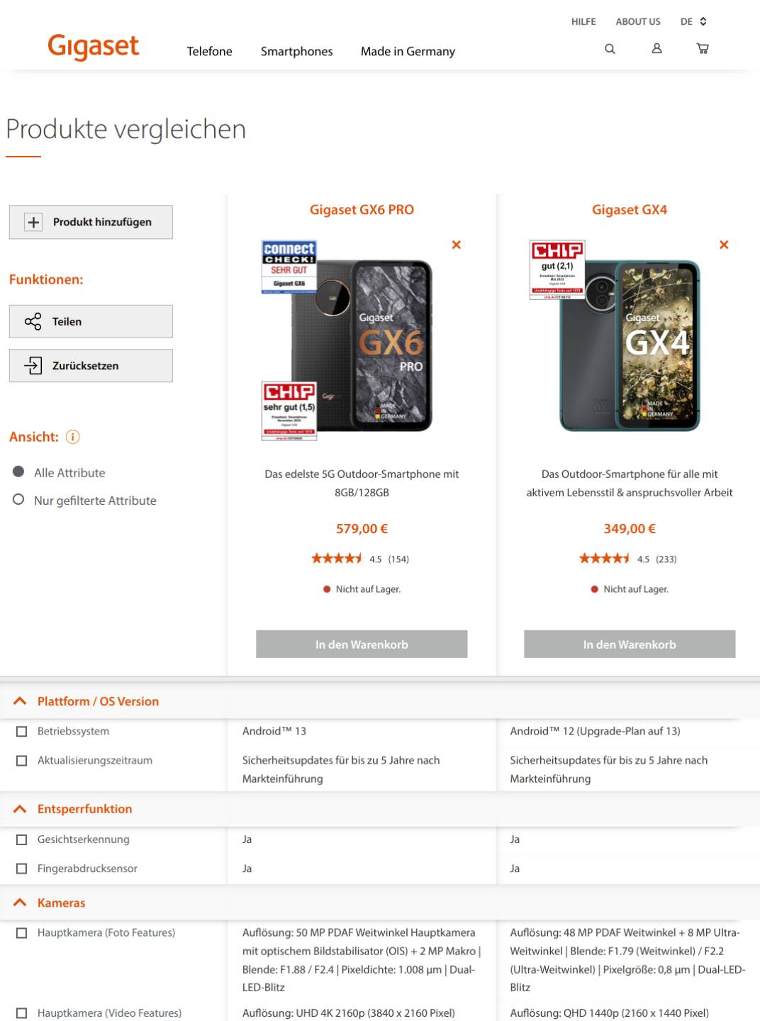 Gigaset, Screenshot 1